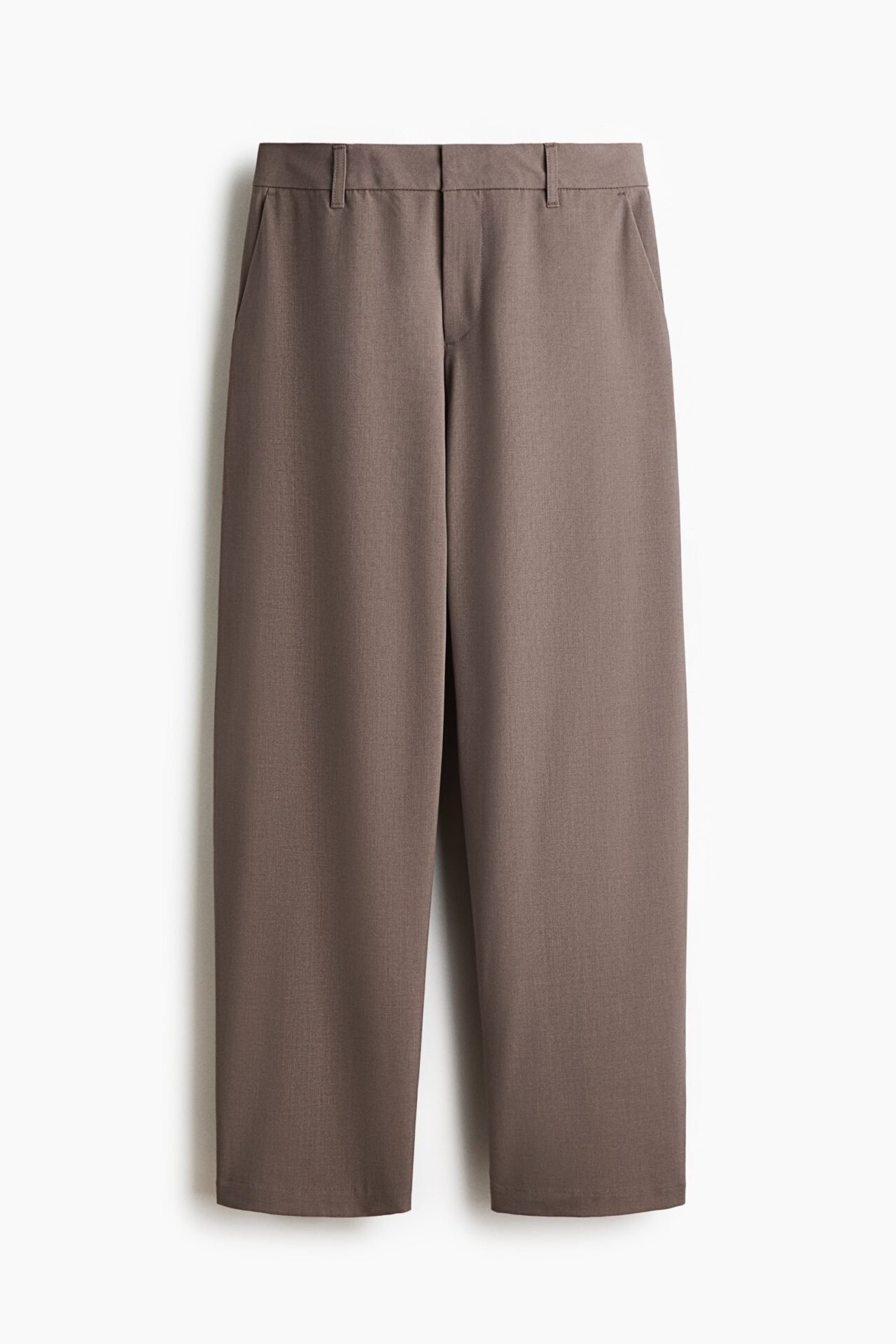 Dressy Barrel-Leg Pants (Taupe)