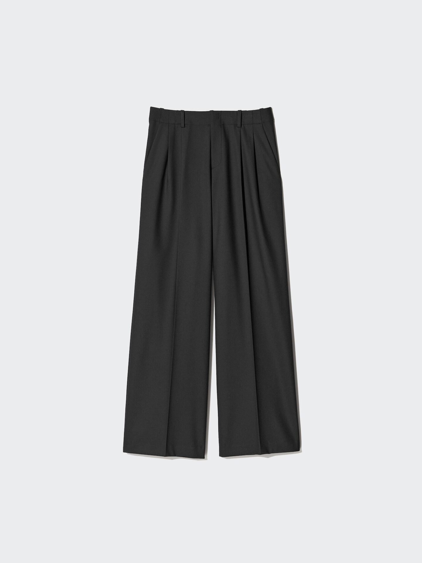 Smart Wide Straight Pants (Black)