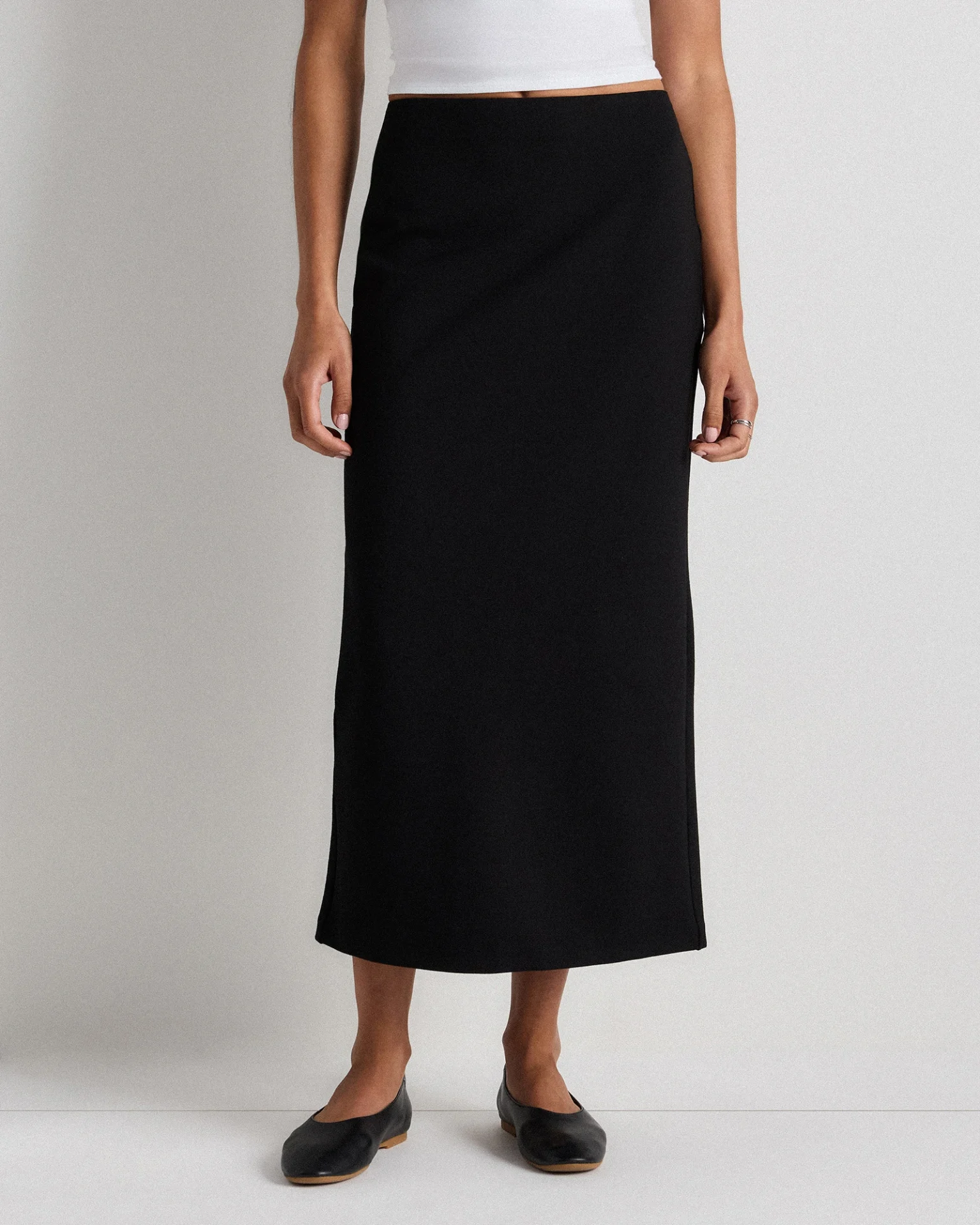 Ultra-Stretch Ponte Maxi Pencil Skirt