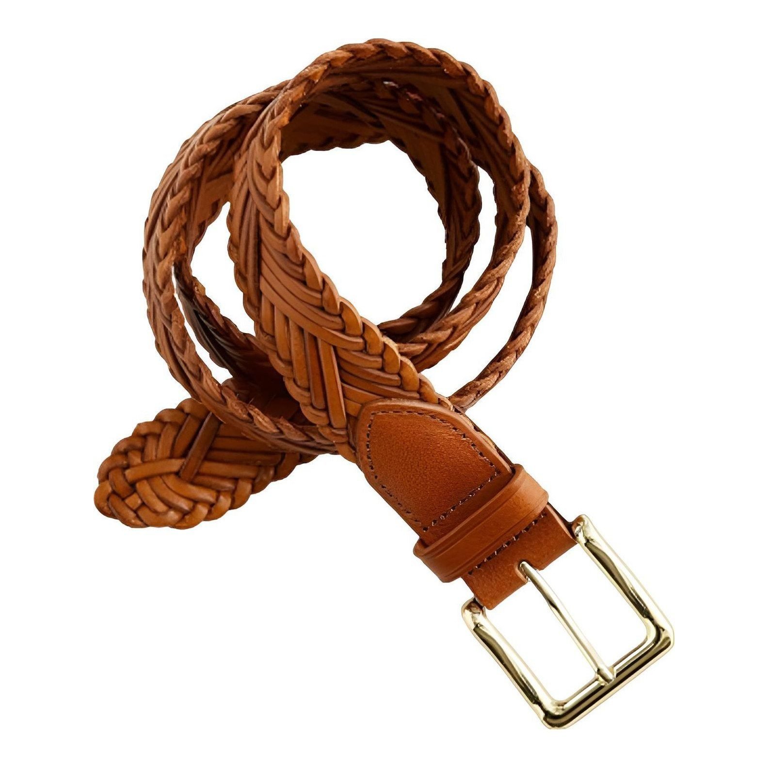 Plaited Italian Leather Belt