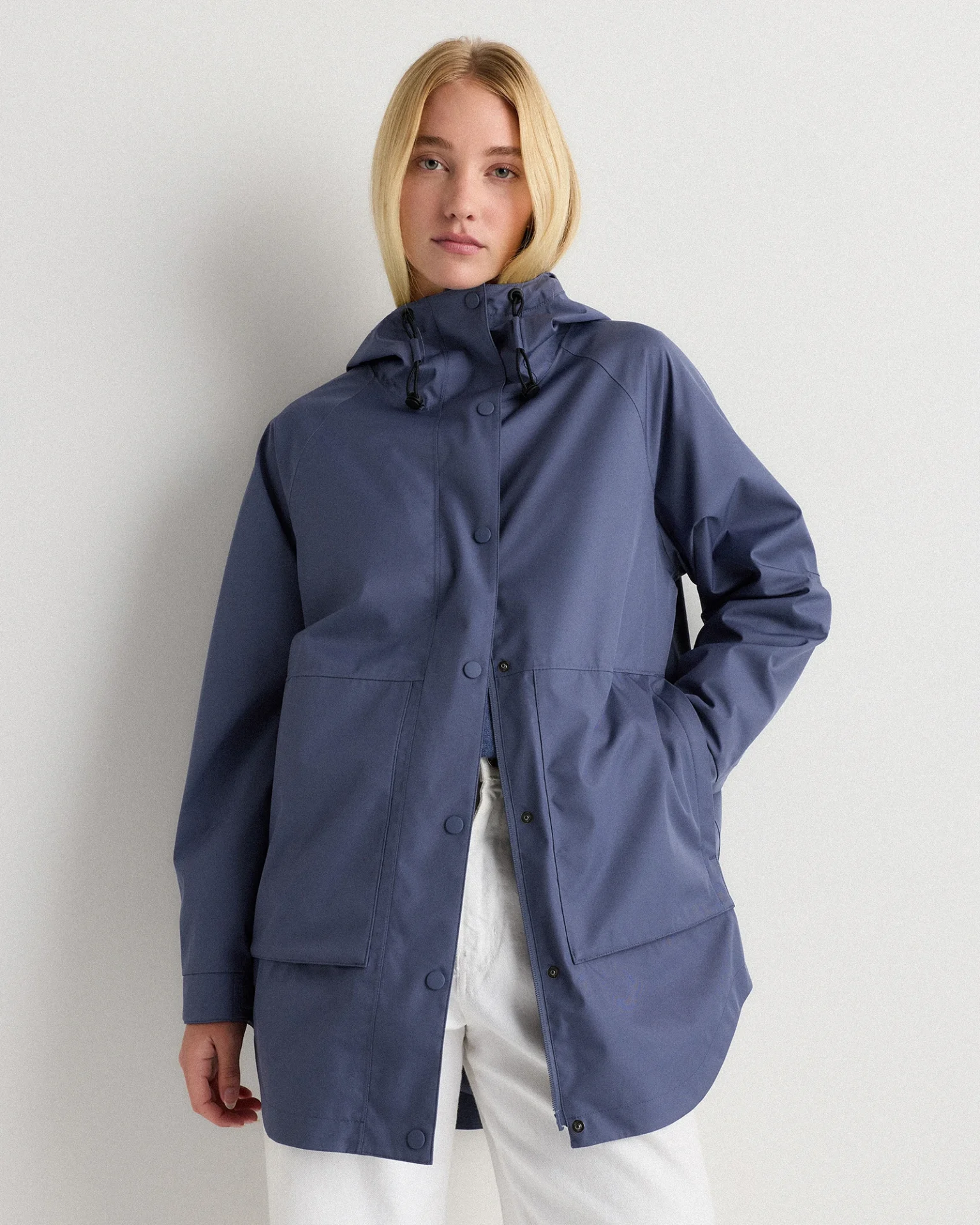 Weather Proof Oversized Rain Jacket (Storm Blue)