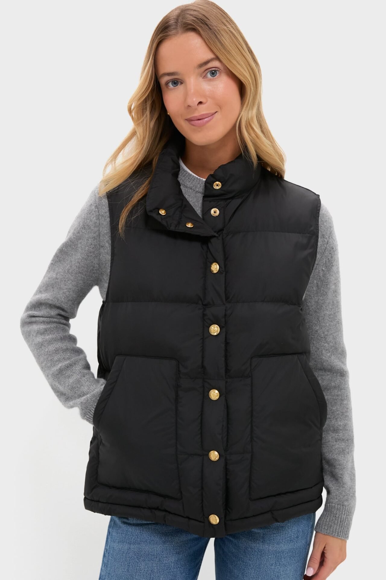 Inez Puffer Vest (Black)
