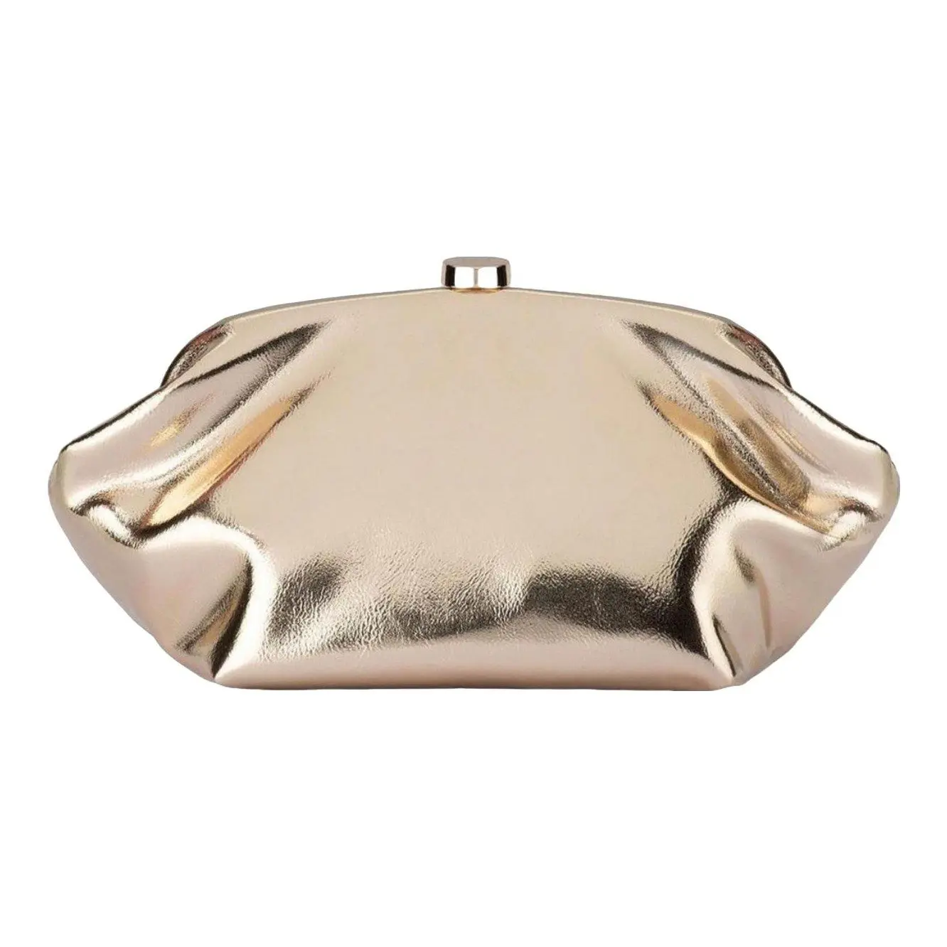 Tally Metallic Clutch (Gold)