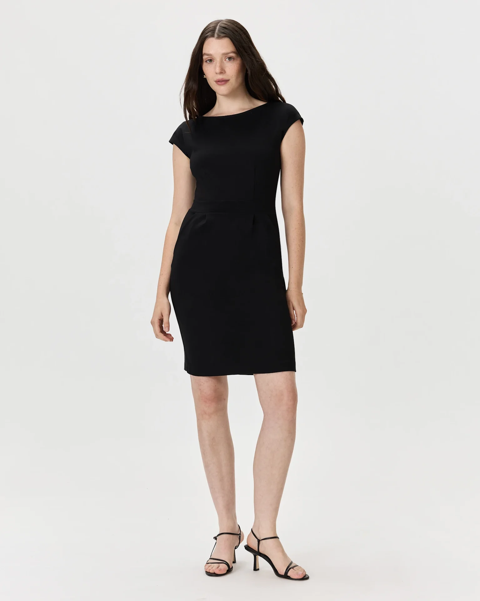 Ultra-Stretch Ponte Cap Sleeve Dress