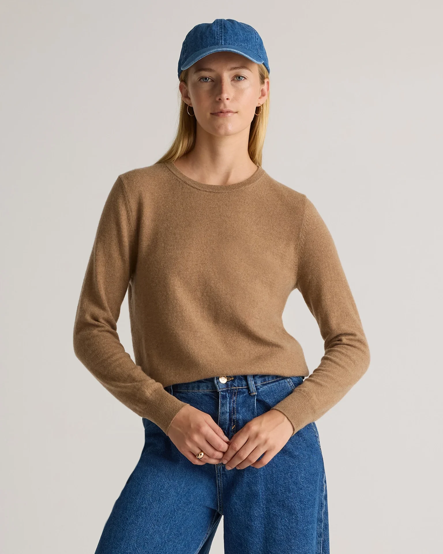 Mongolian Cashmere Crewneck Sweater (Teak)