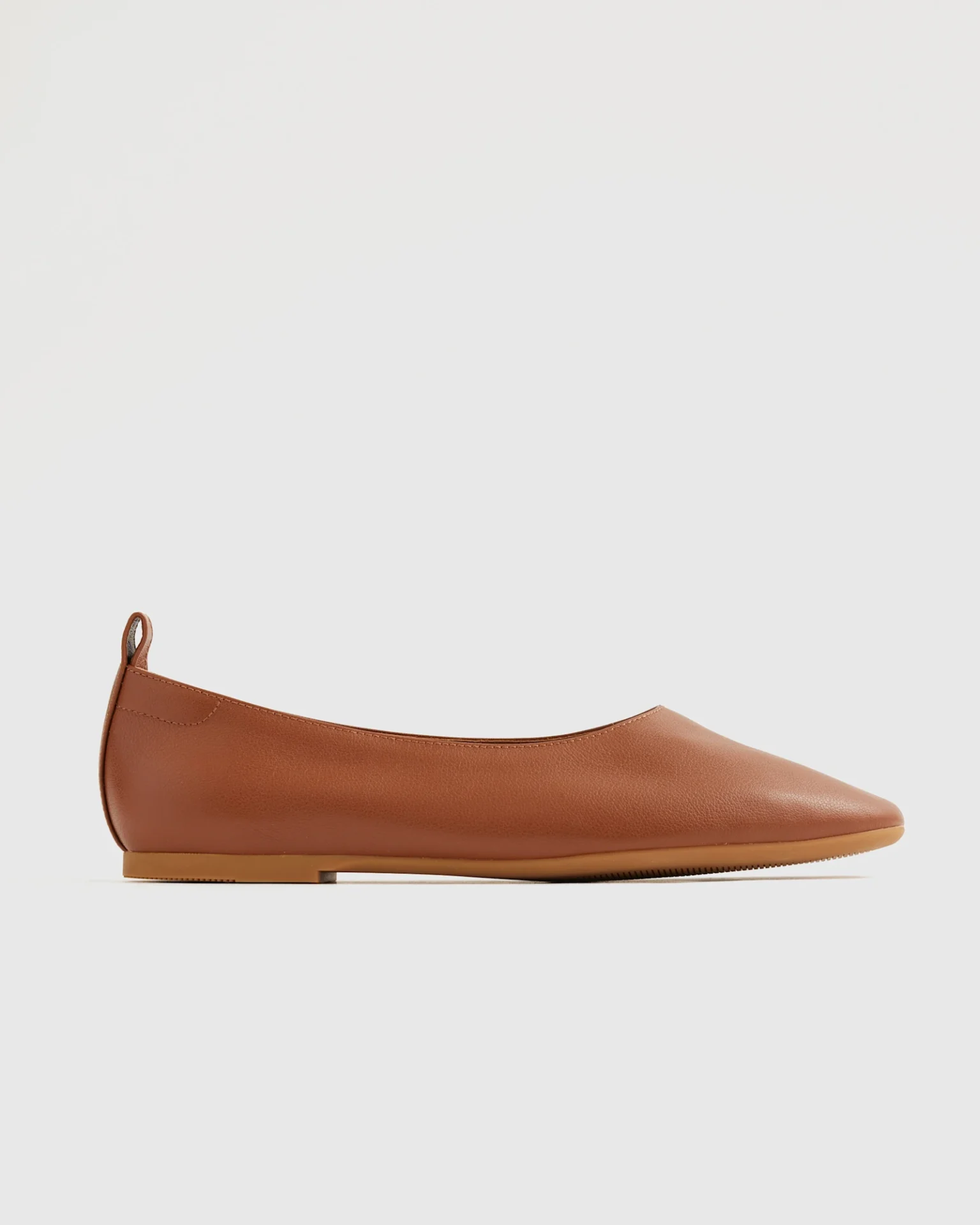 Italian Leather Glove Ballet Flat (Cognac)