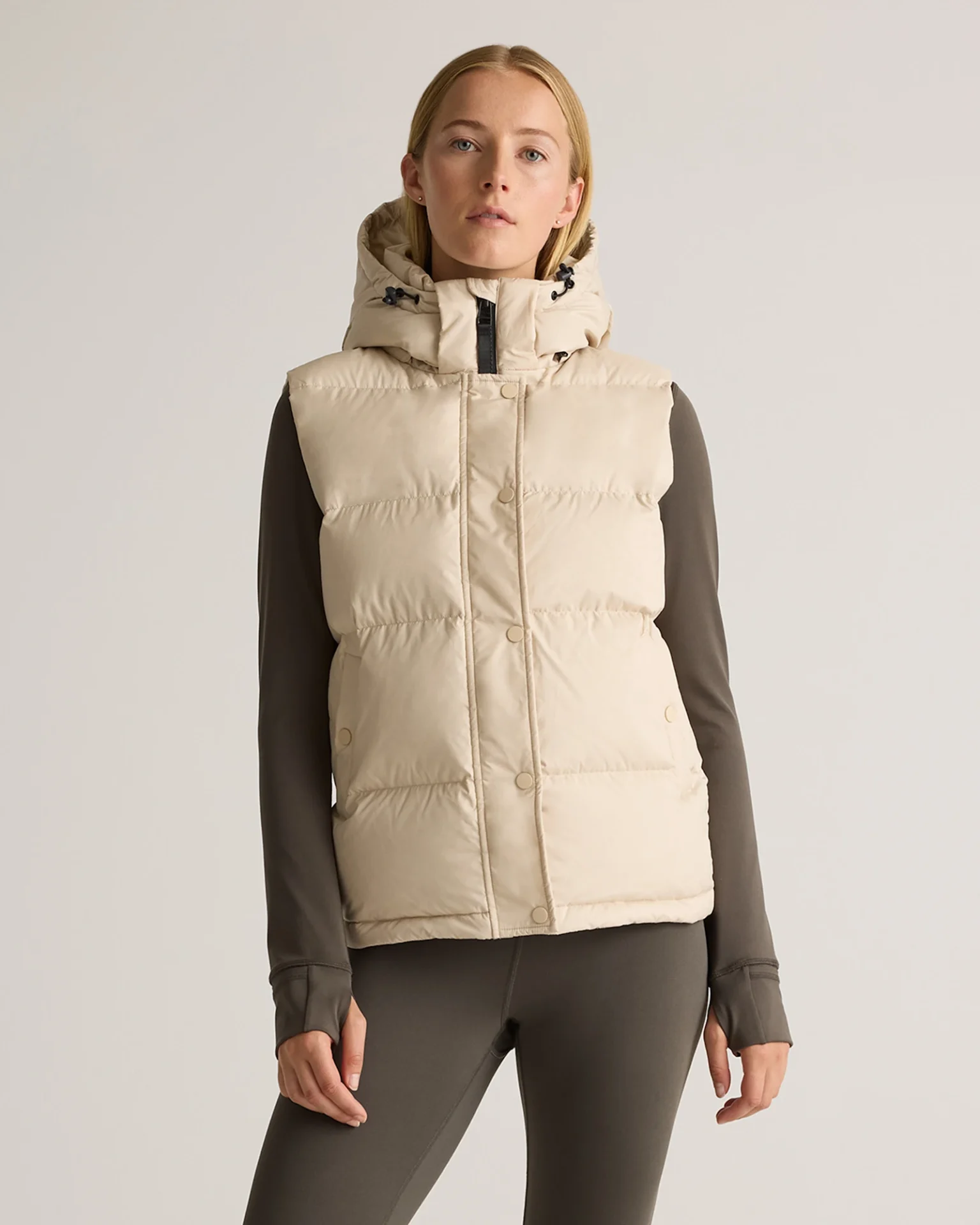 Responsible Down Puffer Vest (Oatmilk)