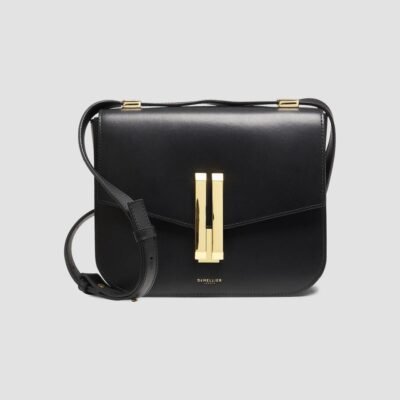 Vancouver Leather Crossbody Bag (Black)