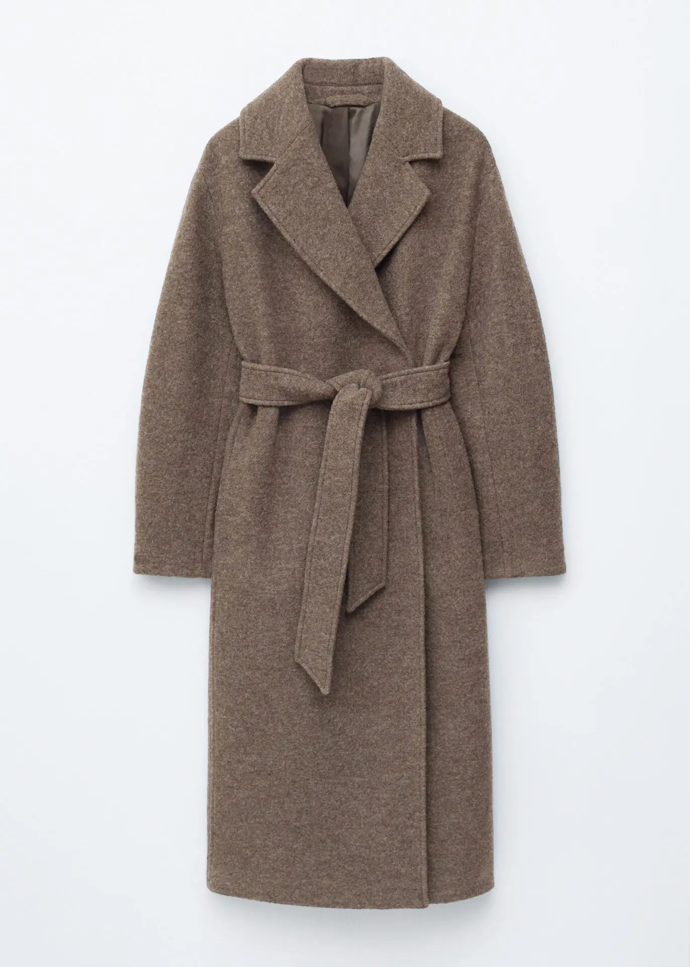 Voluminous Belted Wool Coat