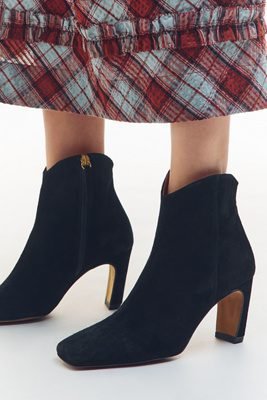 Western Ankle Boots (Brown Suede)