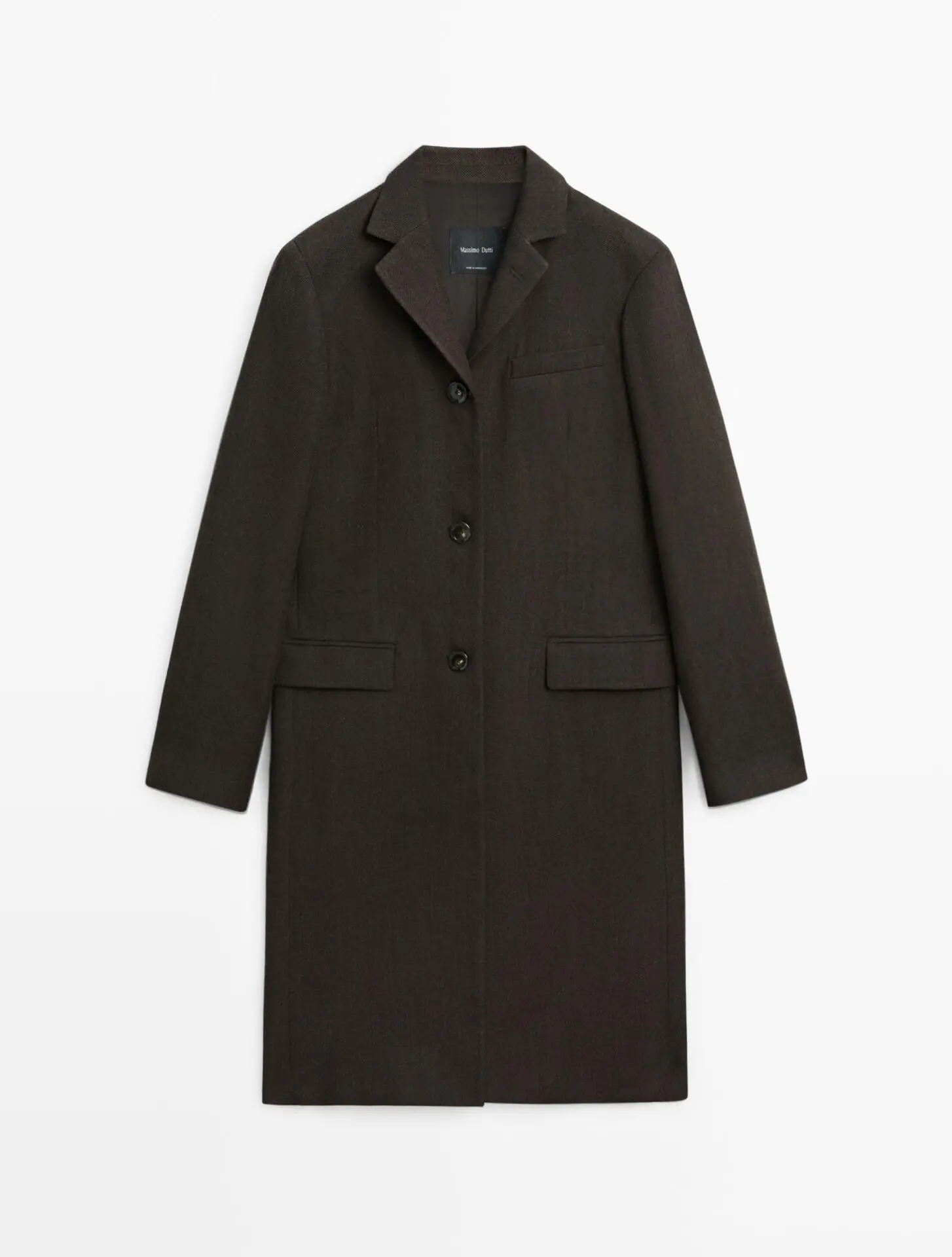 100% wool long coat