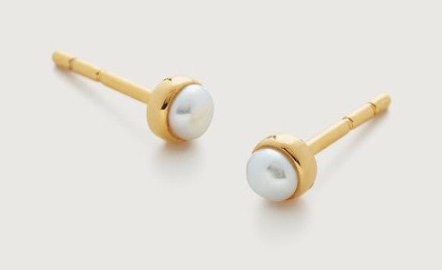 Mini Pearl Stud Earrings (18k Gold Vermeil & Pearl)