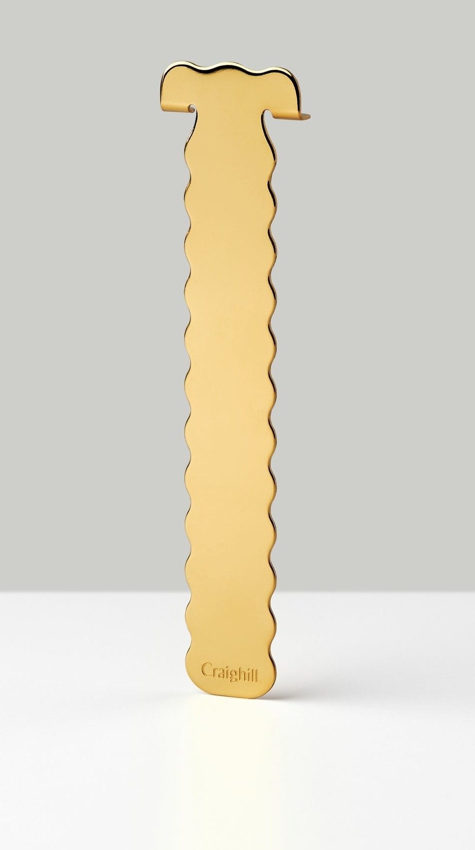Perch Wavy Curve Bookmark (Vapor Brass)