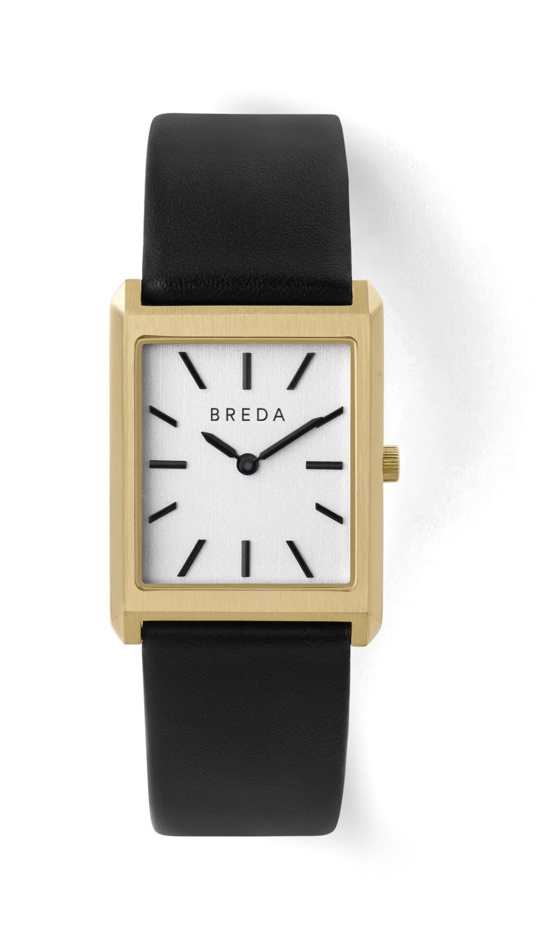 Virgil Rectangle Watch, Gold/Black/Ivory