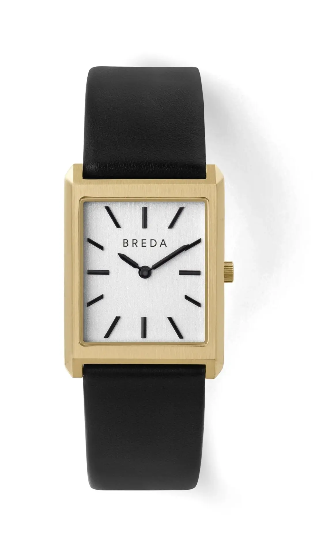 Virgil Rectangle Watch, Gold/Black/Ivory
