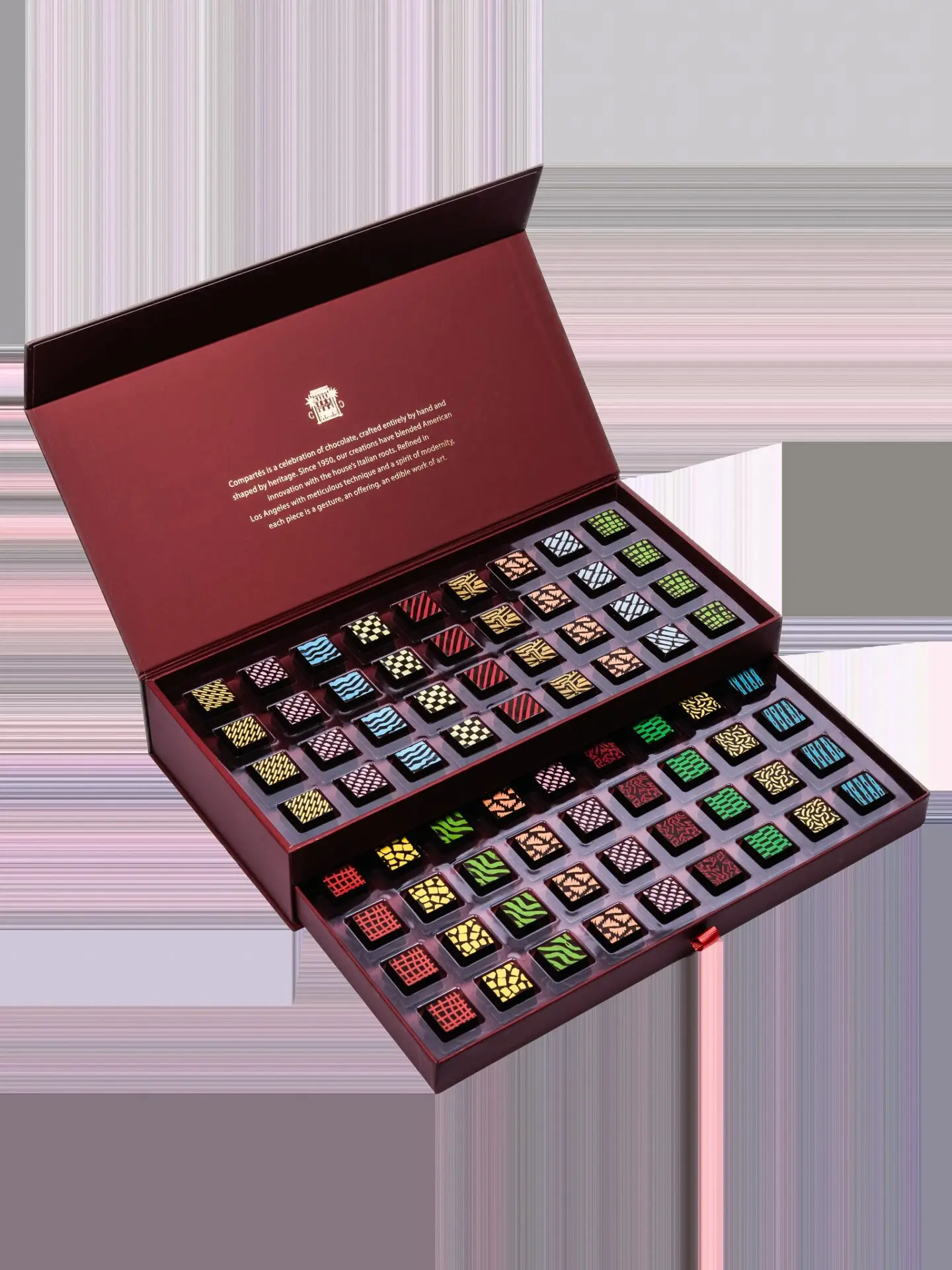 Burgundy 72 Piece Luxury Chocolate Drawer Gift Box