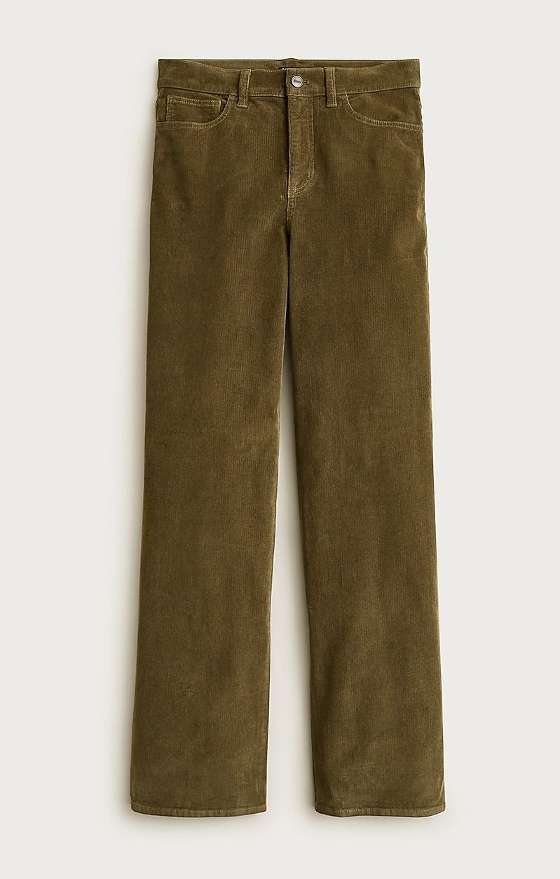 Slim-Wide Pant in Corduroy (Frosty Olive)