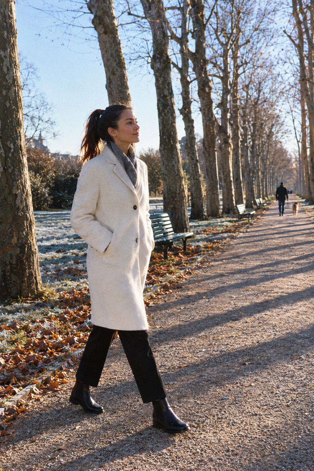 old money habit: a daily walk outdoors in a proper coat