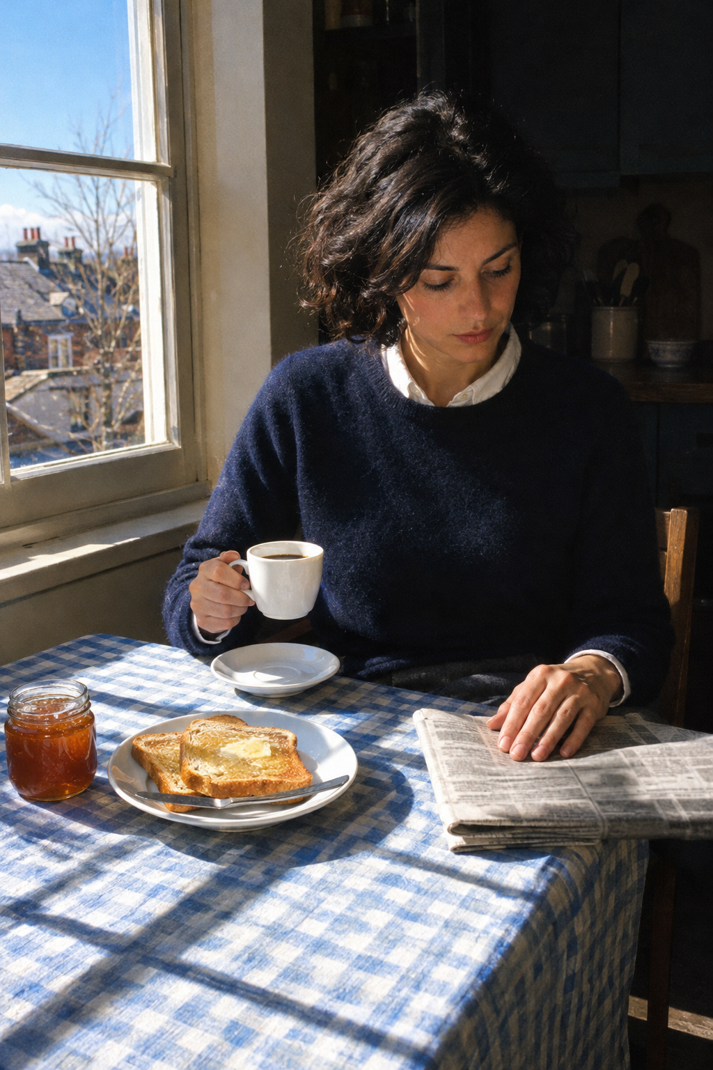 old money habit: a phone-free morning with breakfast at the table