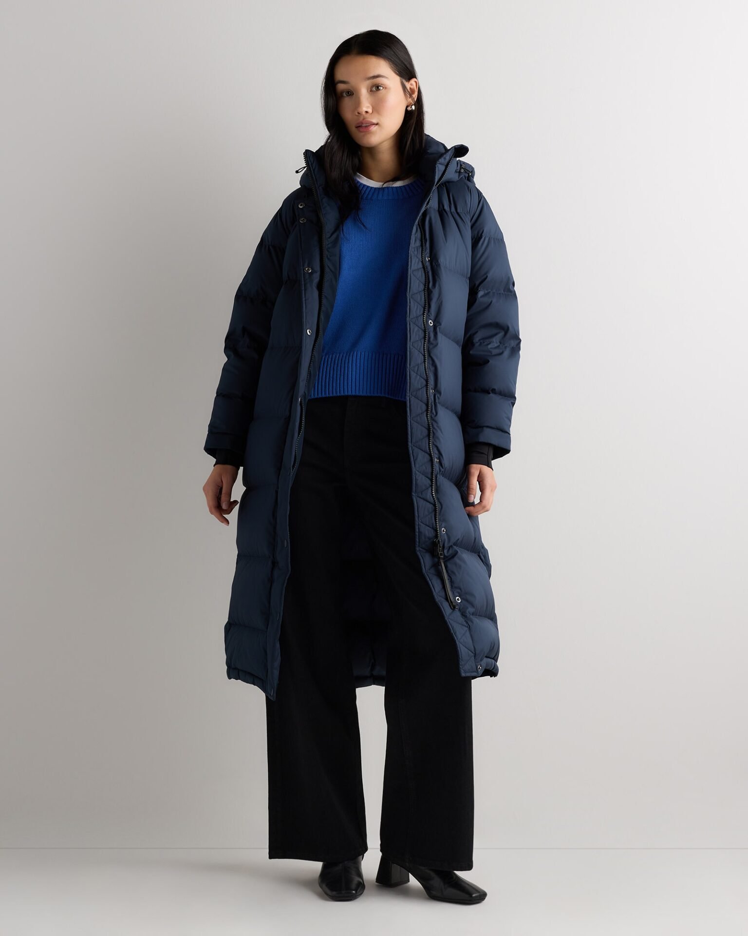 Responsible Down Long Puffer Jacket (Atlas Navy)