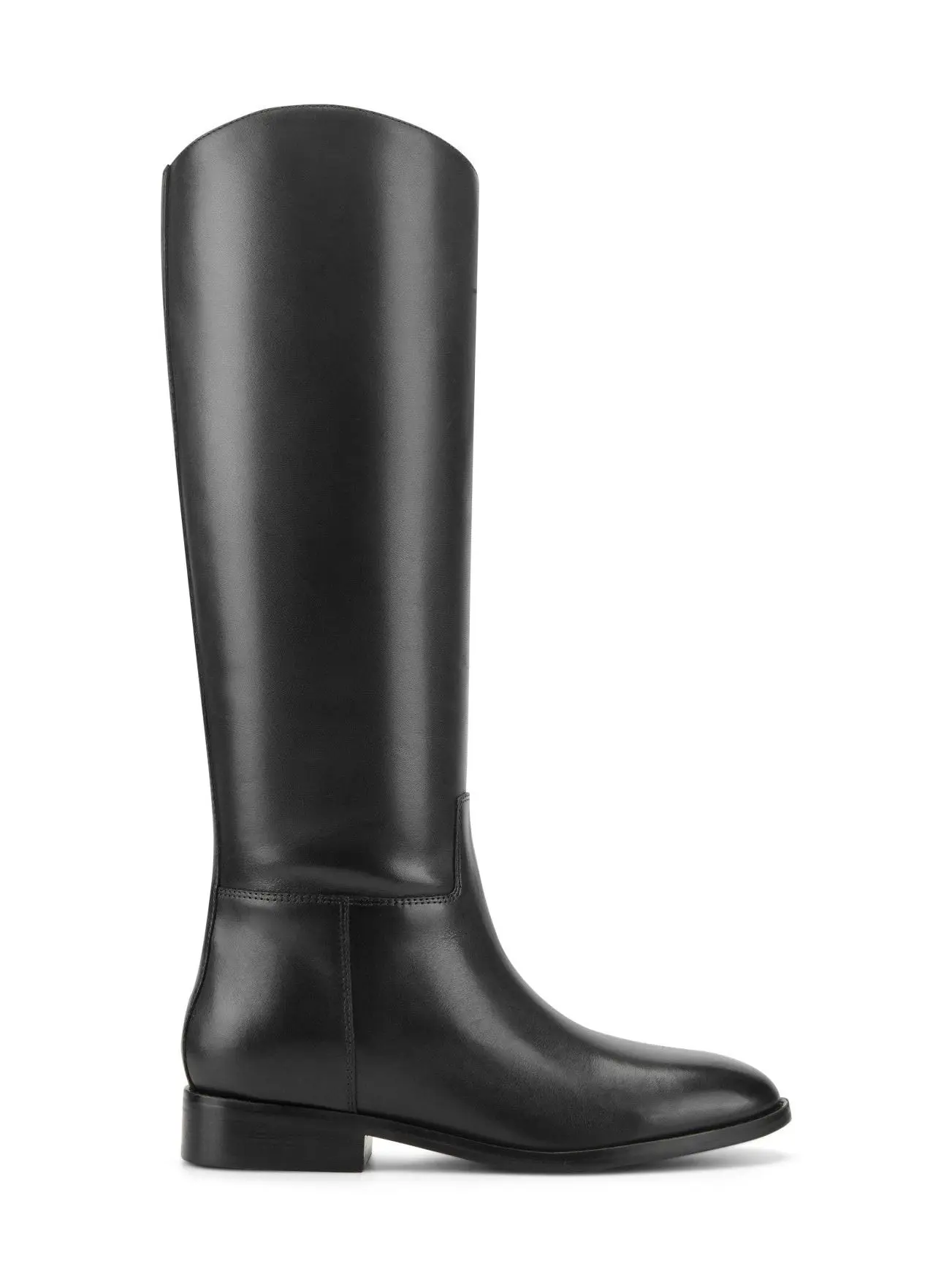 Florina Leather Riding Boot (Black Leather)