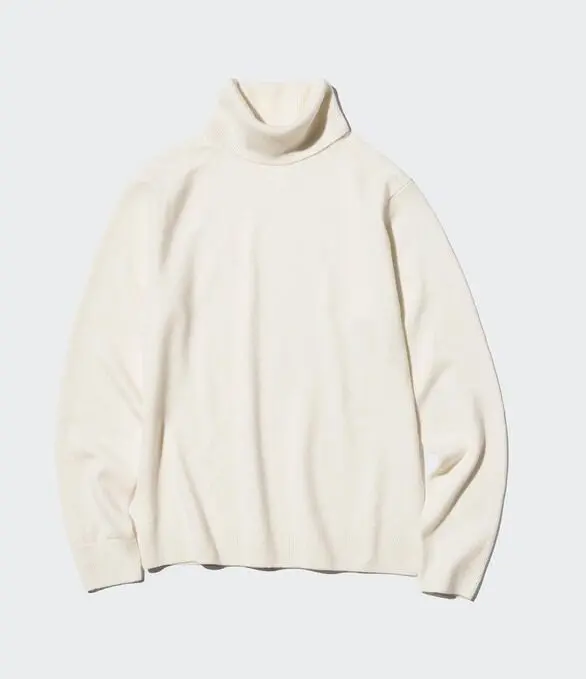 Cashmere Sweater | Turtleneck (01 Off White)