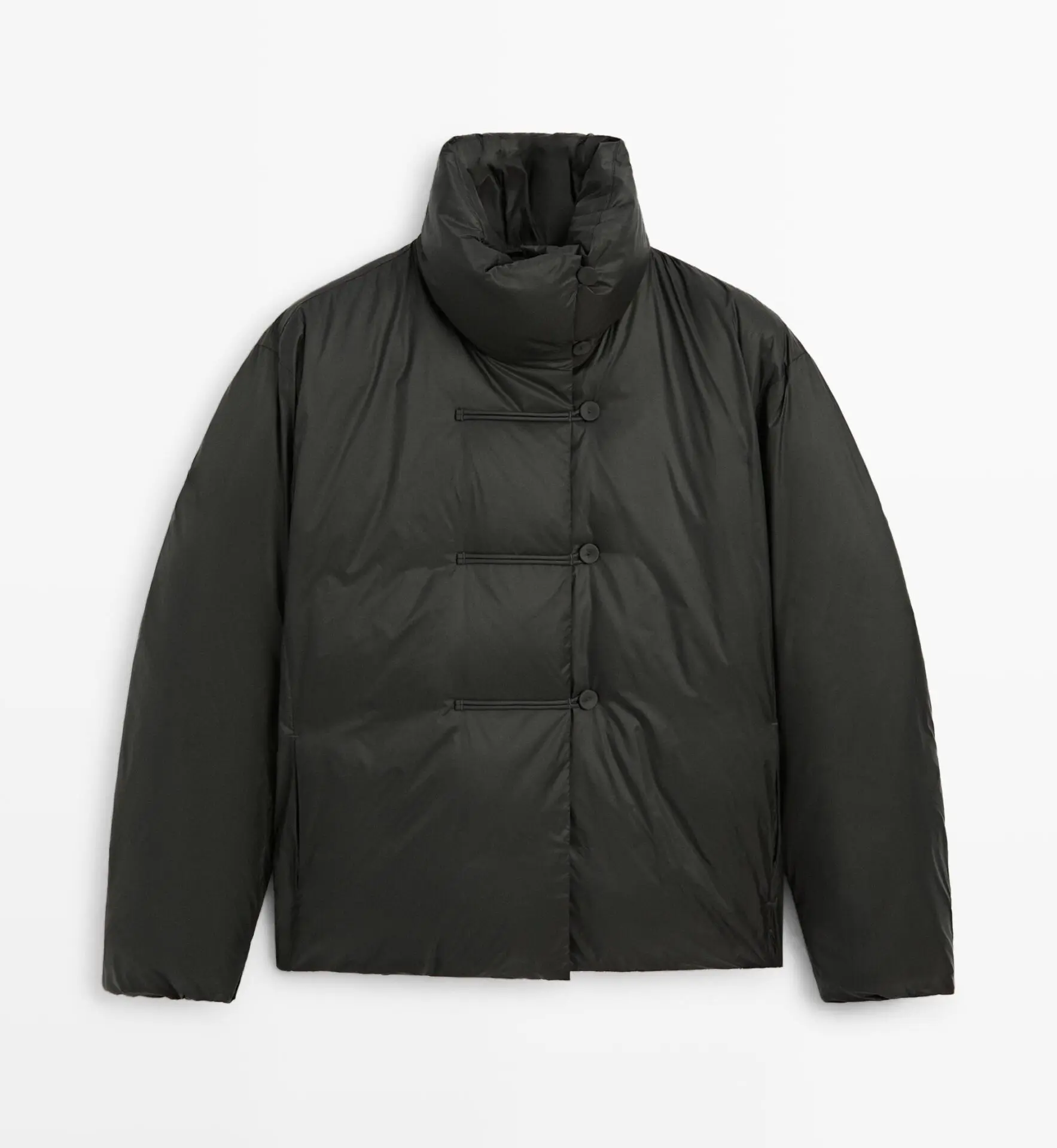 Down jacket with toggles