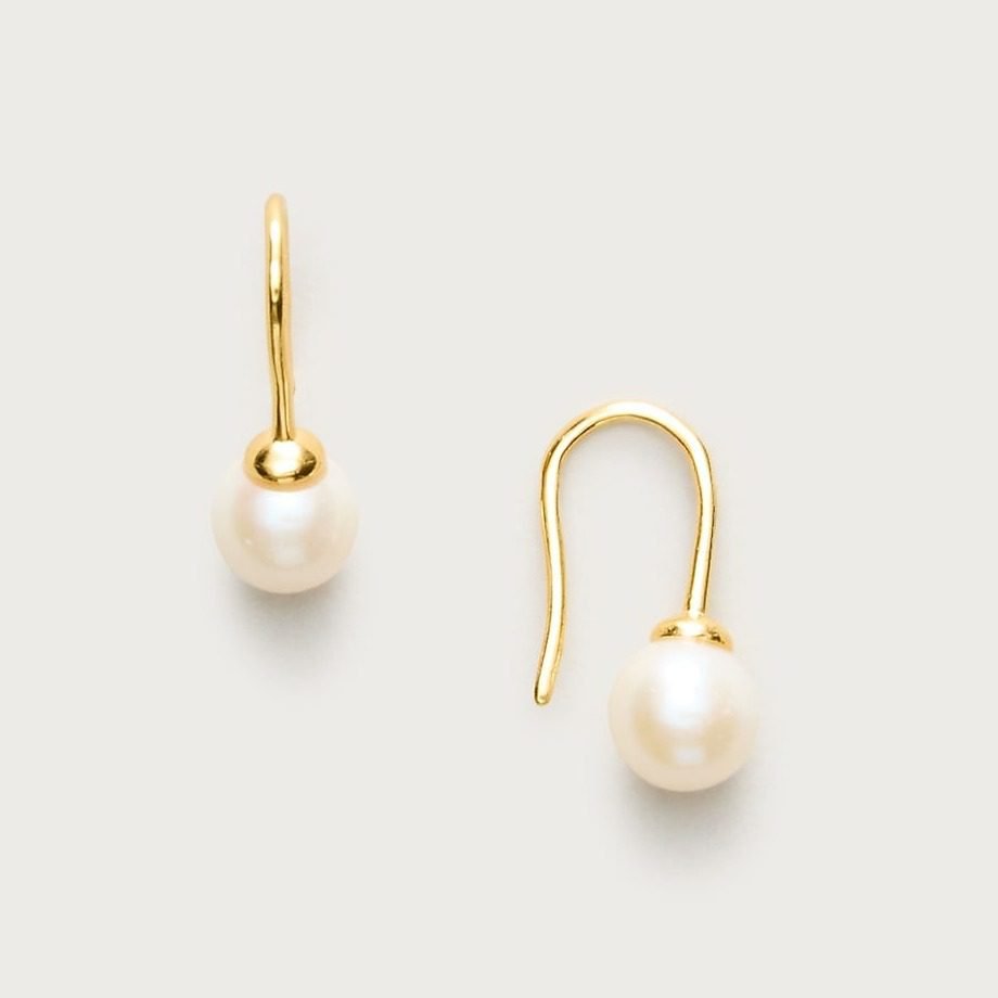 18K Gold Vermeil Freshwater Pearl Earrings