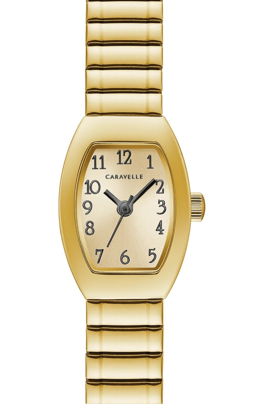 Caravelle Traditional Champagne Dial Stainless Steel Expansion Watch 44L261
