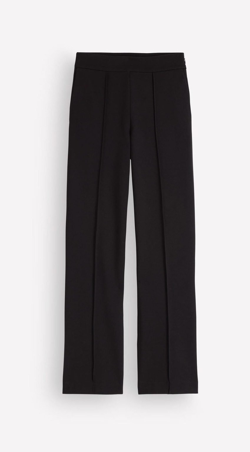 Straight Leg Ponte Pants (Black)