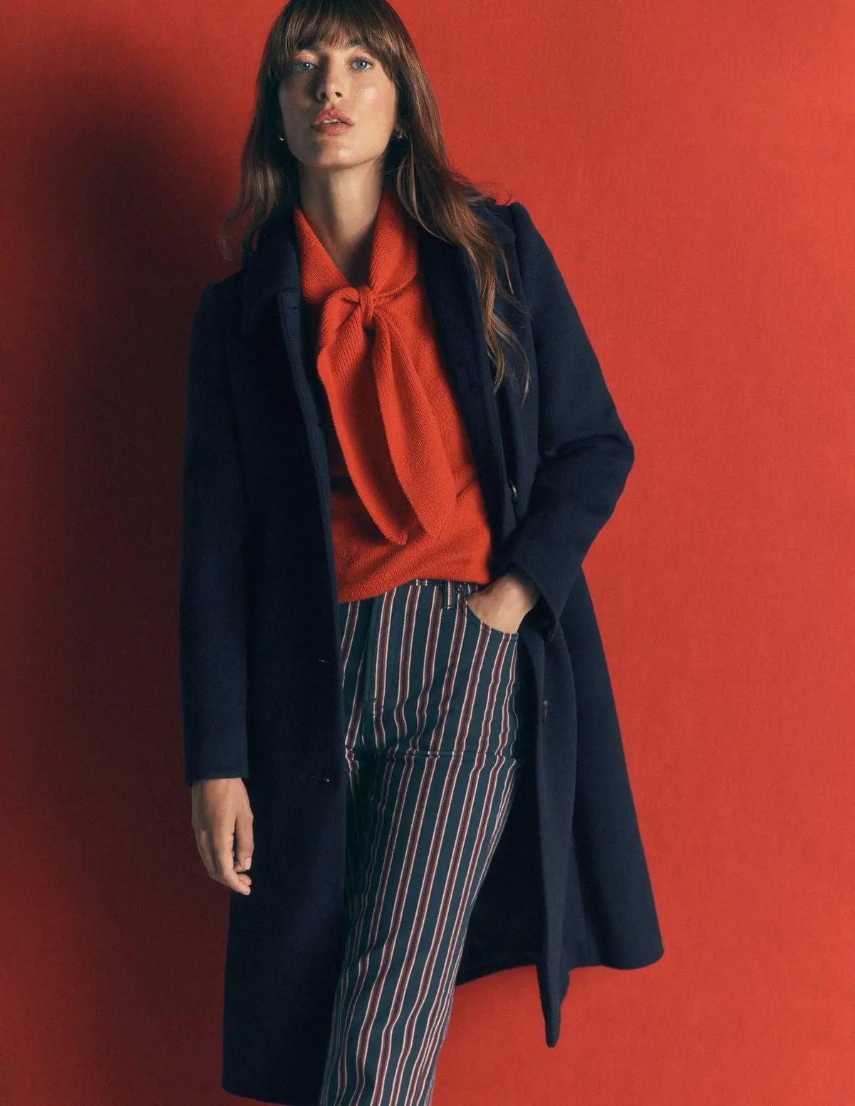 Aylesford Longline Coat (Navy)