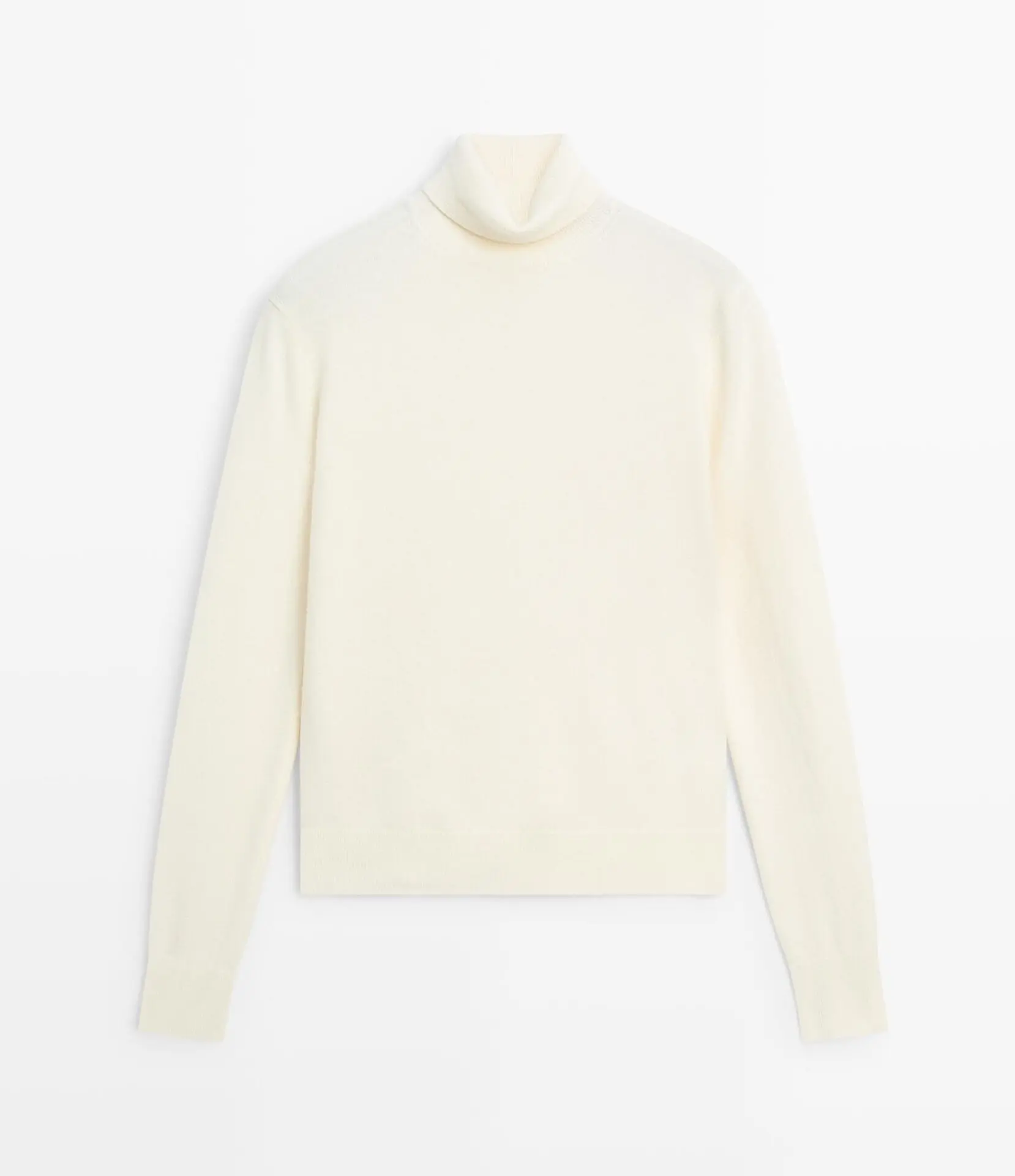 Wool blend knit turtleneck sweater