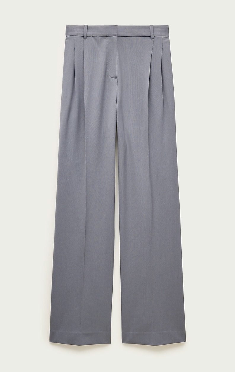 Arched Trouser in Lightspun Wool Blend (Grey)