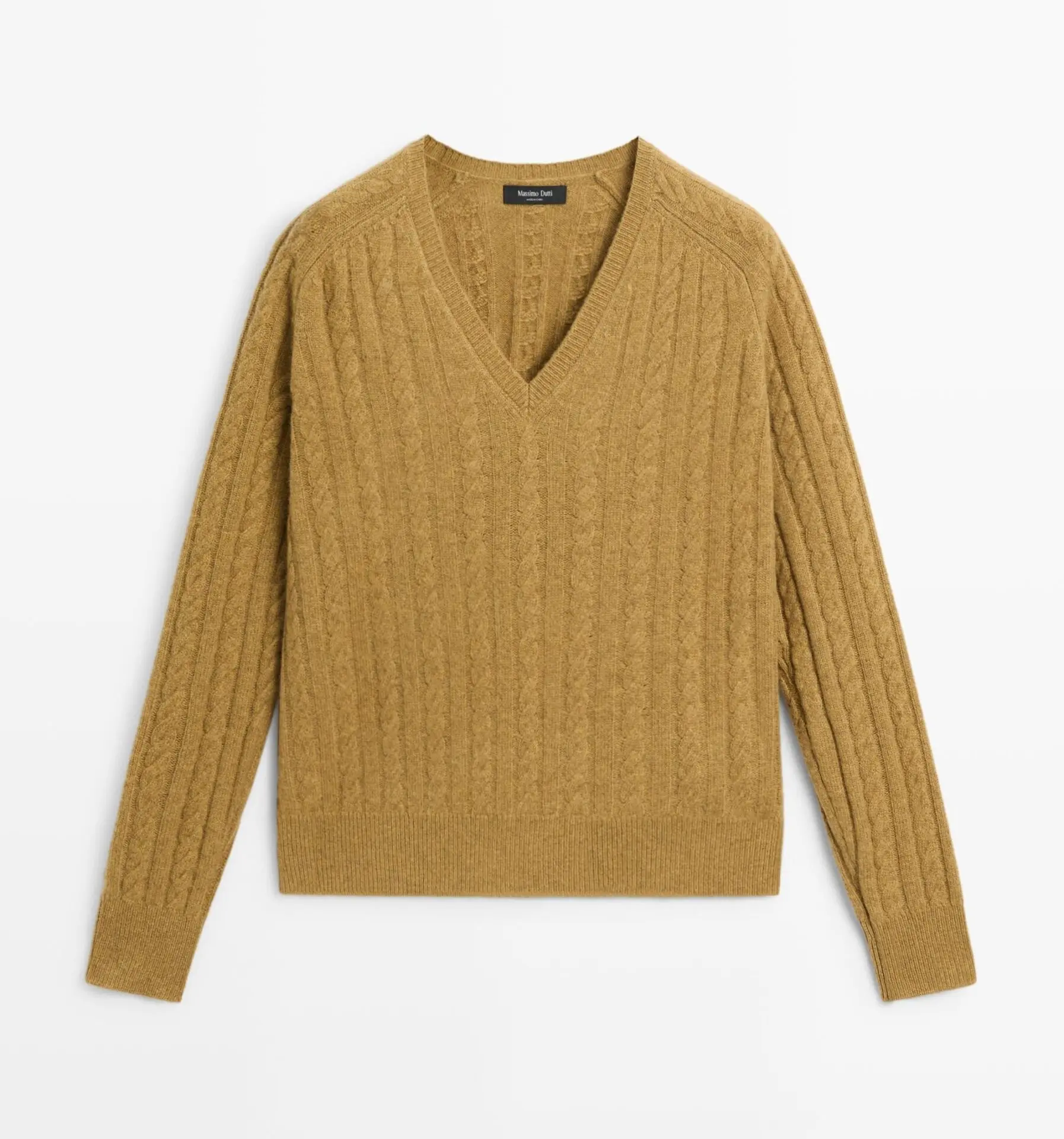 Wool blend cable-knit sweater