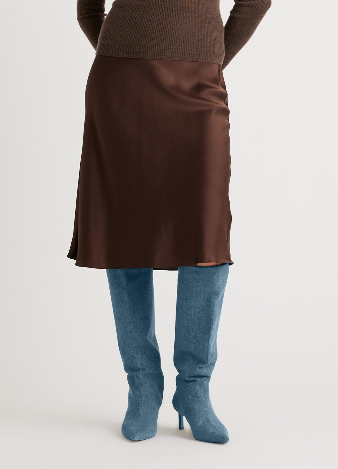 100% Washable Silk Skirt (Hot Fudge)