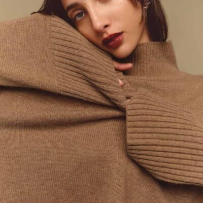 March Regenerative Wool Cropped Turtleneck Sweater