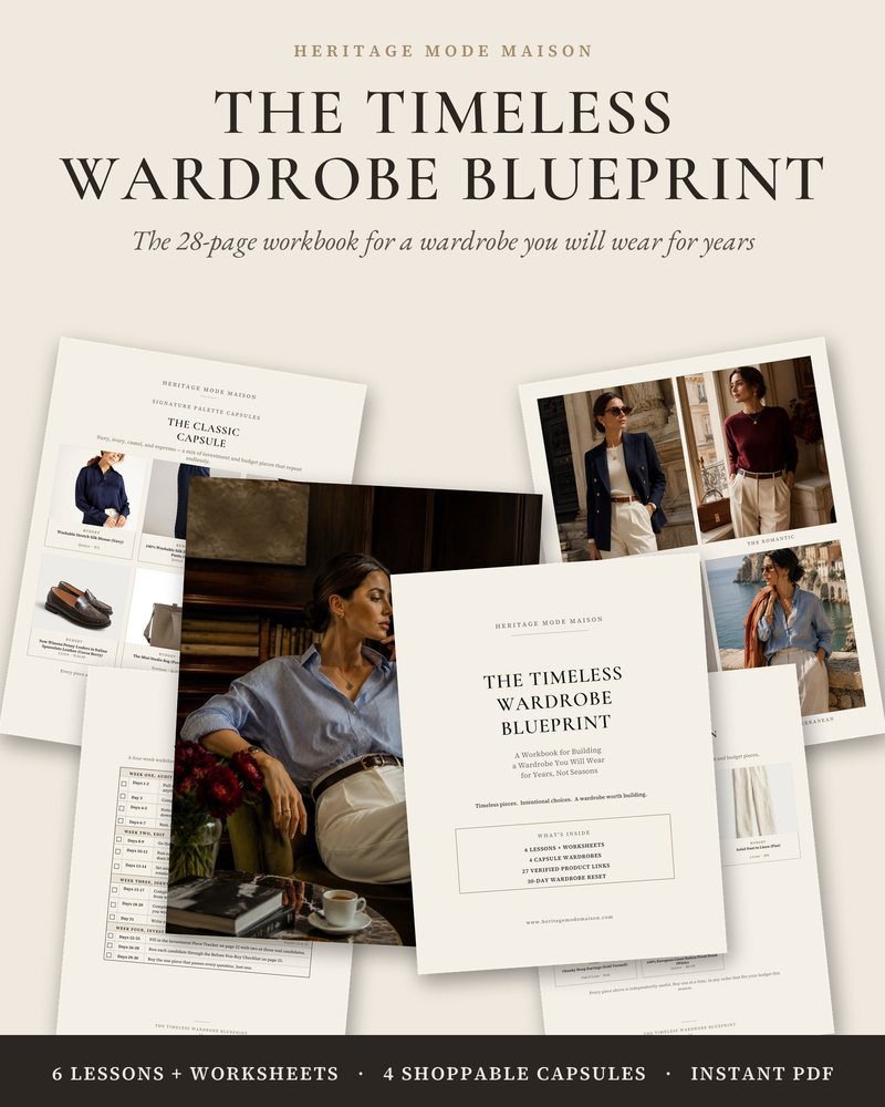 The Timeless Wardrobe Blueprint workbook pages