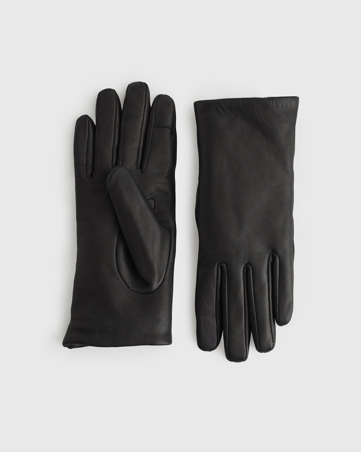 Cashmere Lined Leather Gloves (Black)