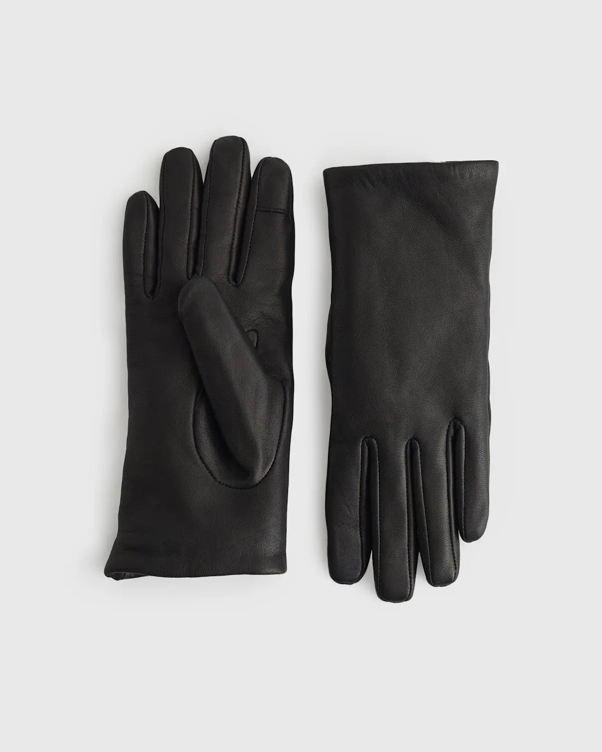 Cashmere Lined Leather Gloves (Black)