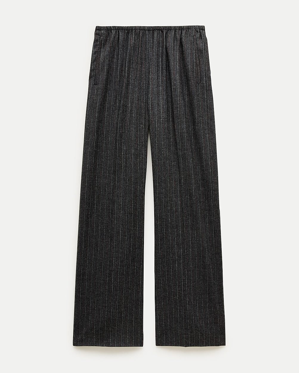 Cosmo Pant in Pinstriped Italian Wool Blend (Charcoal)