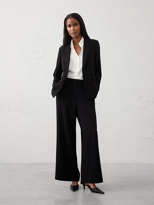 Crepe Long Blazer (Black)