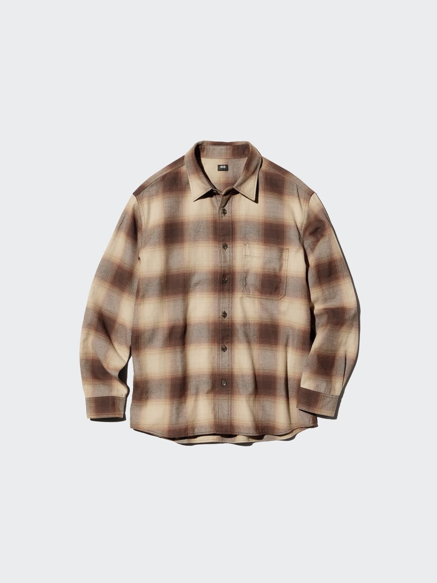 Flannel Checked Shirt (34 Brown)
