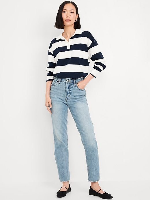 High-Waisted OG Straight Ankle Jeans (Light Wash)