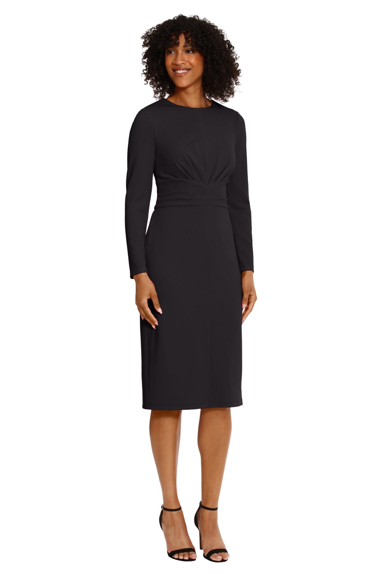Ivalyn Sheath Knee-Length Dress (Black)