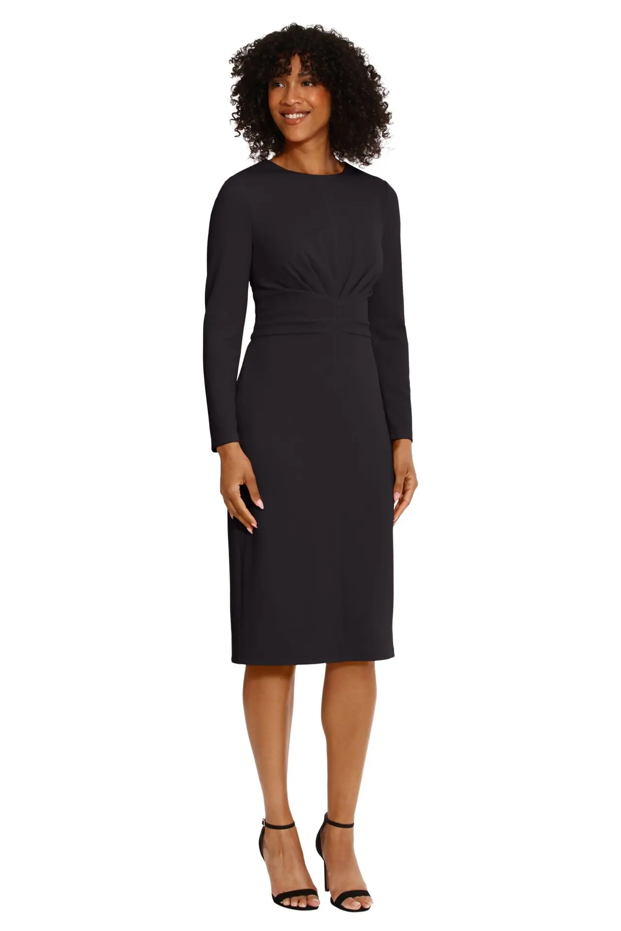 Ivalyn Sheath Knee-Length Dress (Black)