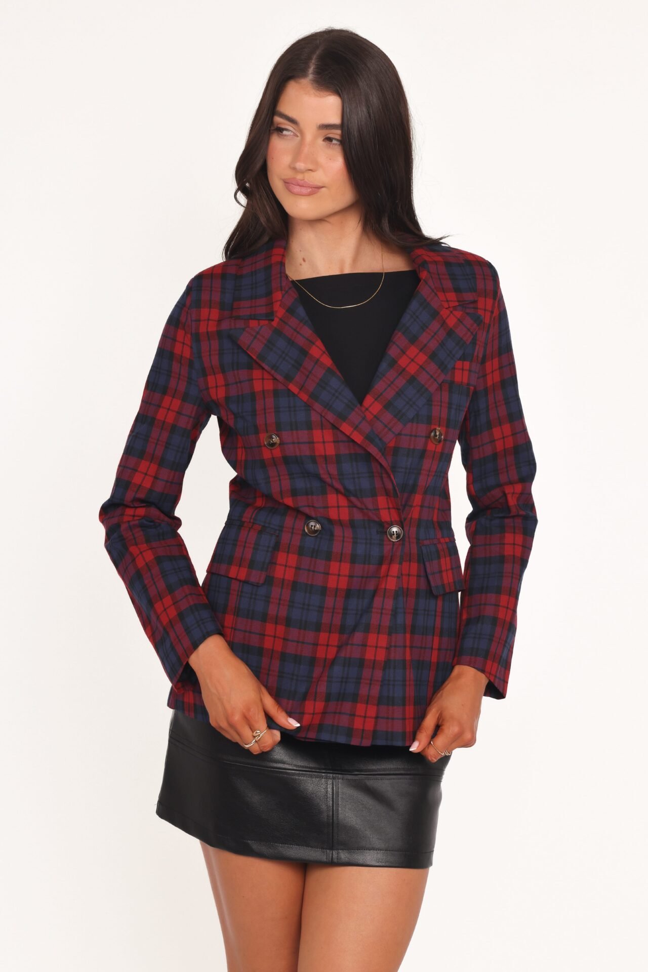 Juliette Blazer - Red Plaid