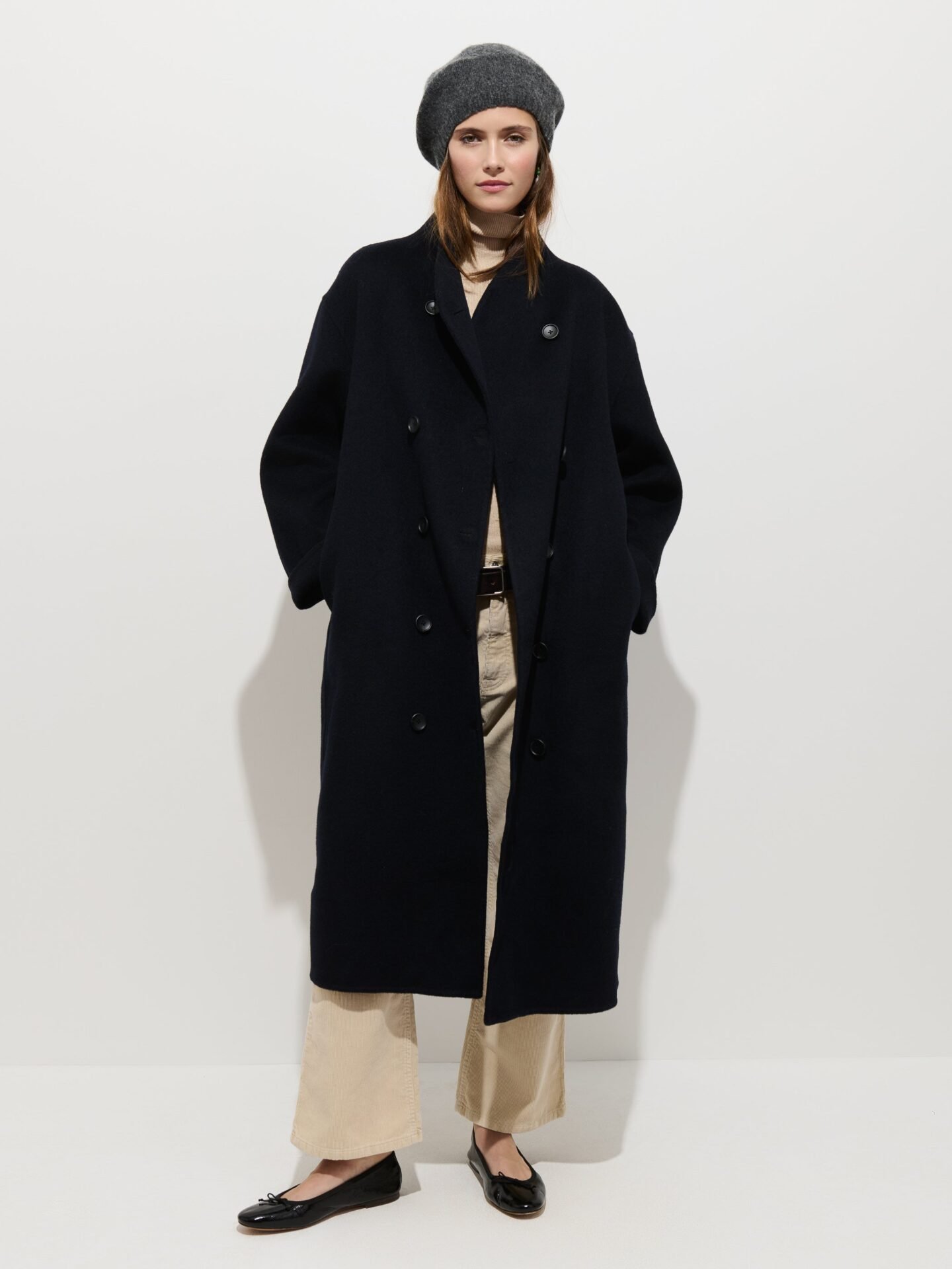 Long Sophia Coat (Dark Navy)