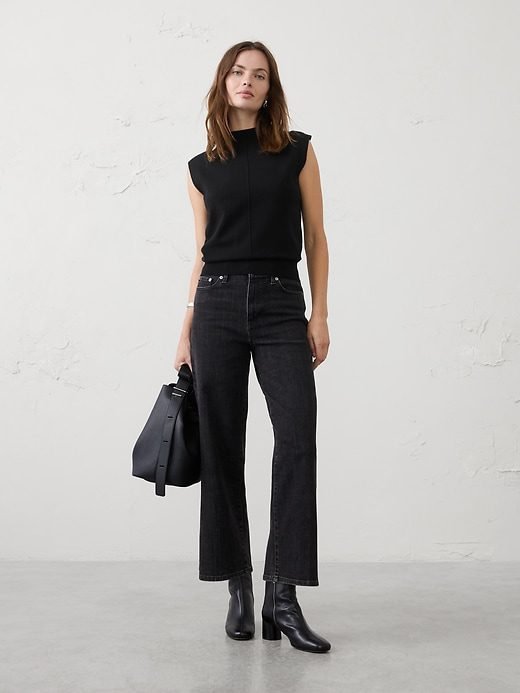 Mockneck Shell Sweater (Black)