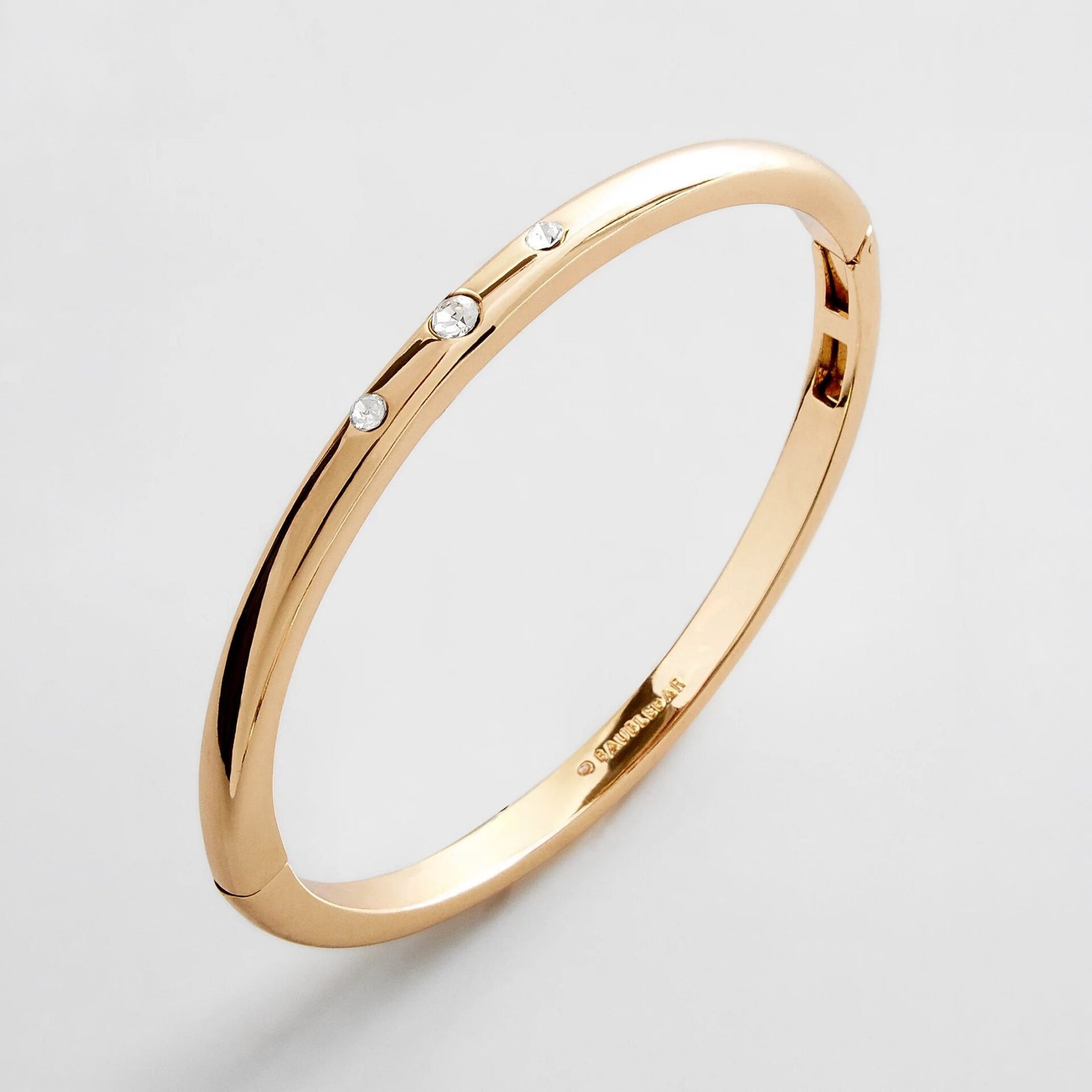 Nadia Classic Triple Bezel Hinge Bangle (Classic Thin Gold)