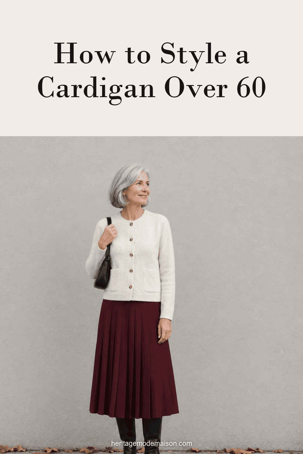 How to Style a Cardigan Over 60
